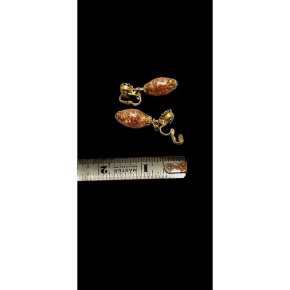 Vintage Murano Glass Screw Back Earrings (A971) - Picture 3 of 4